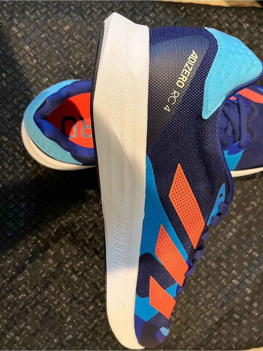 Adidas Adizero Rc 4 M Men's Running Shoes Us 7 Blue/orange Lightweight
